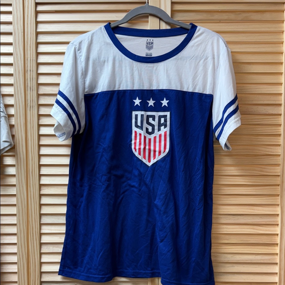 USA Themed Blue and White T-Shirt